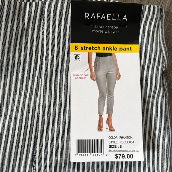 Rafaella Pinstripe Stretch Capris - Picture 2 of 9